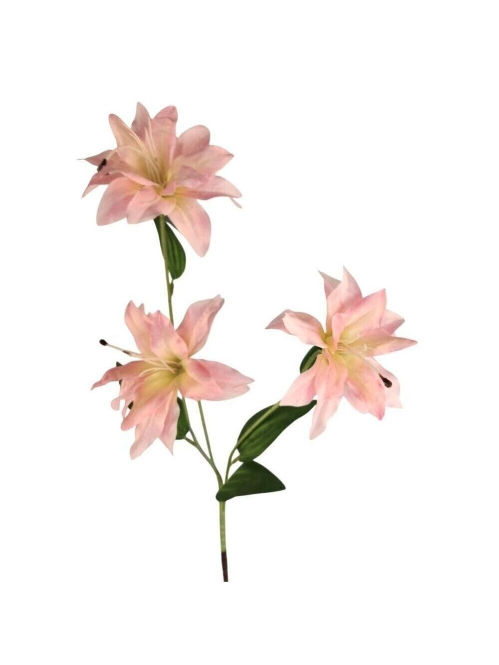Luxury Artificial Blush Pink Lily Stem | Faux Lily Floral Decor | Romantic Botan
